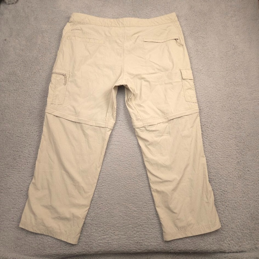 Columbia Omni-Wick Convertible Cargo Pants Mens 42x30 Khaki Hiking Belted - Picture 2 of 11